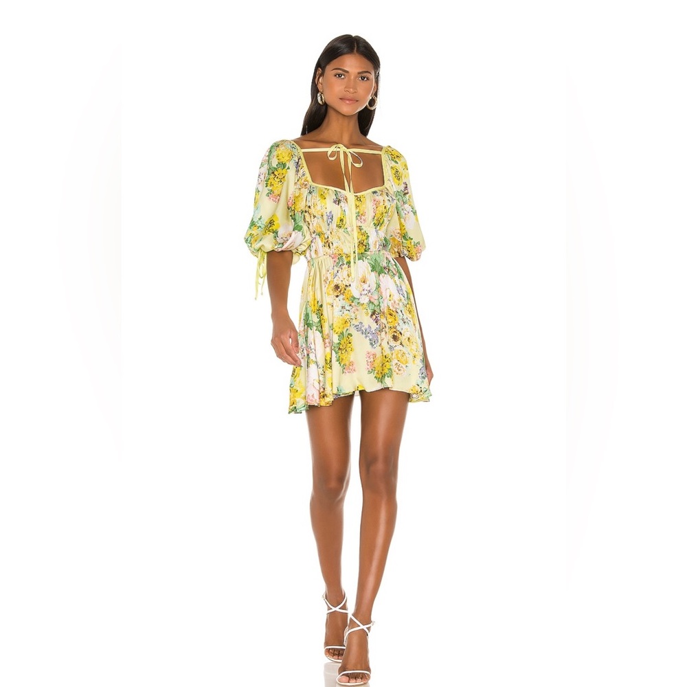 Leigh Floral Mini Dress, For Love & Lemons, Never been worn, Small